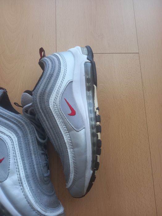 Nike Air Max 97 Silver Red Logo