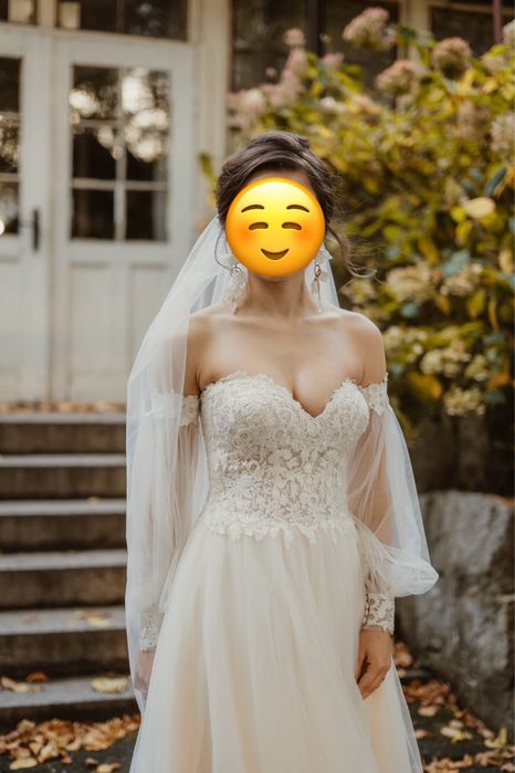 Suknia ślubna Agnes Boho rękawki