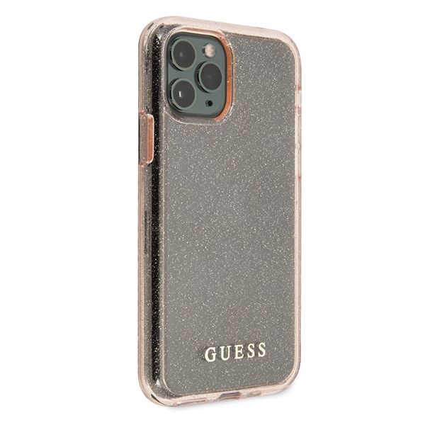 Guess GUHCN65PCGLPI iPhone 11 Pro Maxróżowy/pink hard case Glitter