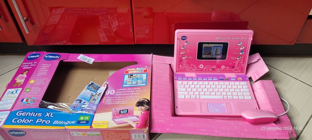 Vtech - Genius XL Color Pro dwujęzyczny różowy – komputer dla dzieci