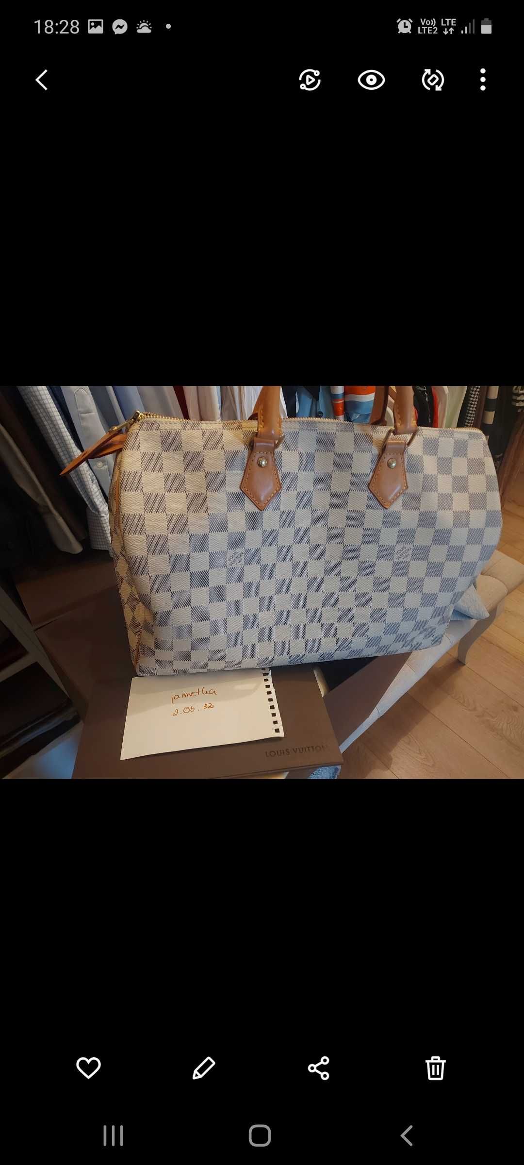 Speedy 35 Damier Azur