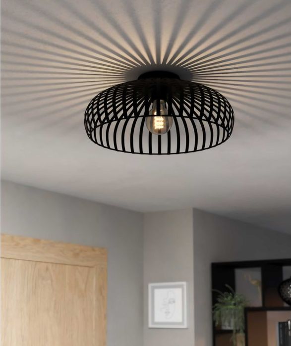 Lampa sufitowa żyrandol metal czarny mat Eglo MOGANO
