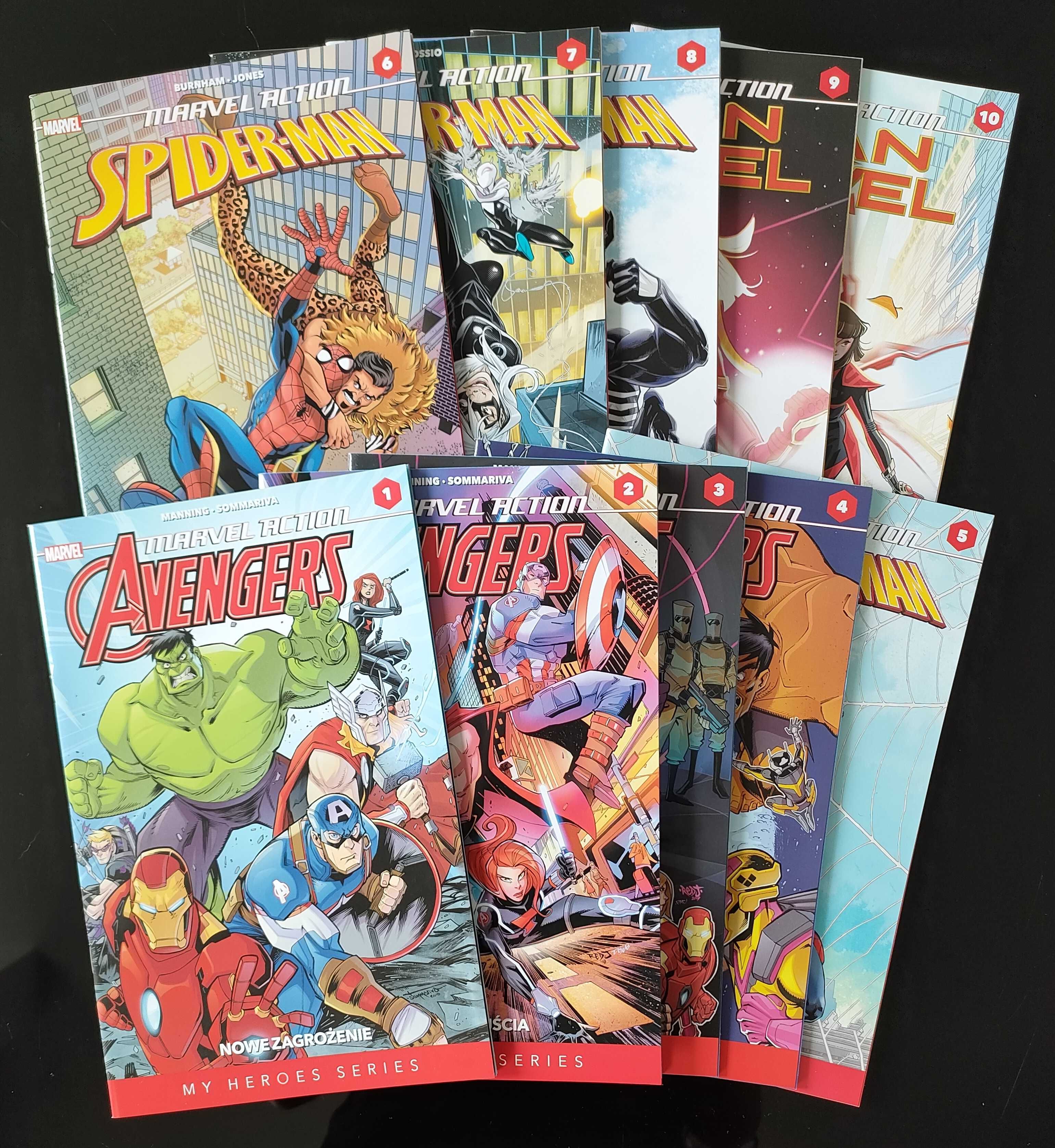 Marvel Action - My Heroes Series - 10 komiksów (komplet) - Super stan!