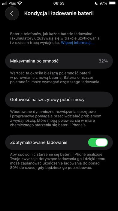 Apple Iphone SE 2022 64GB Czarny Black bateria 82%
