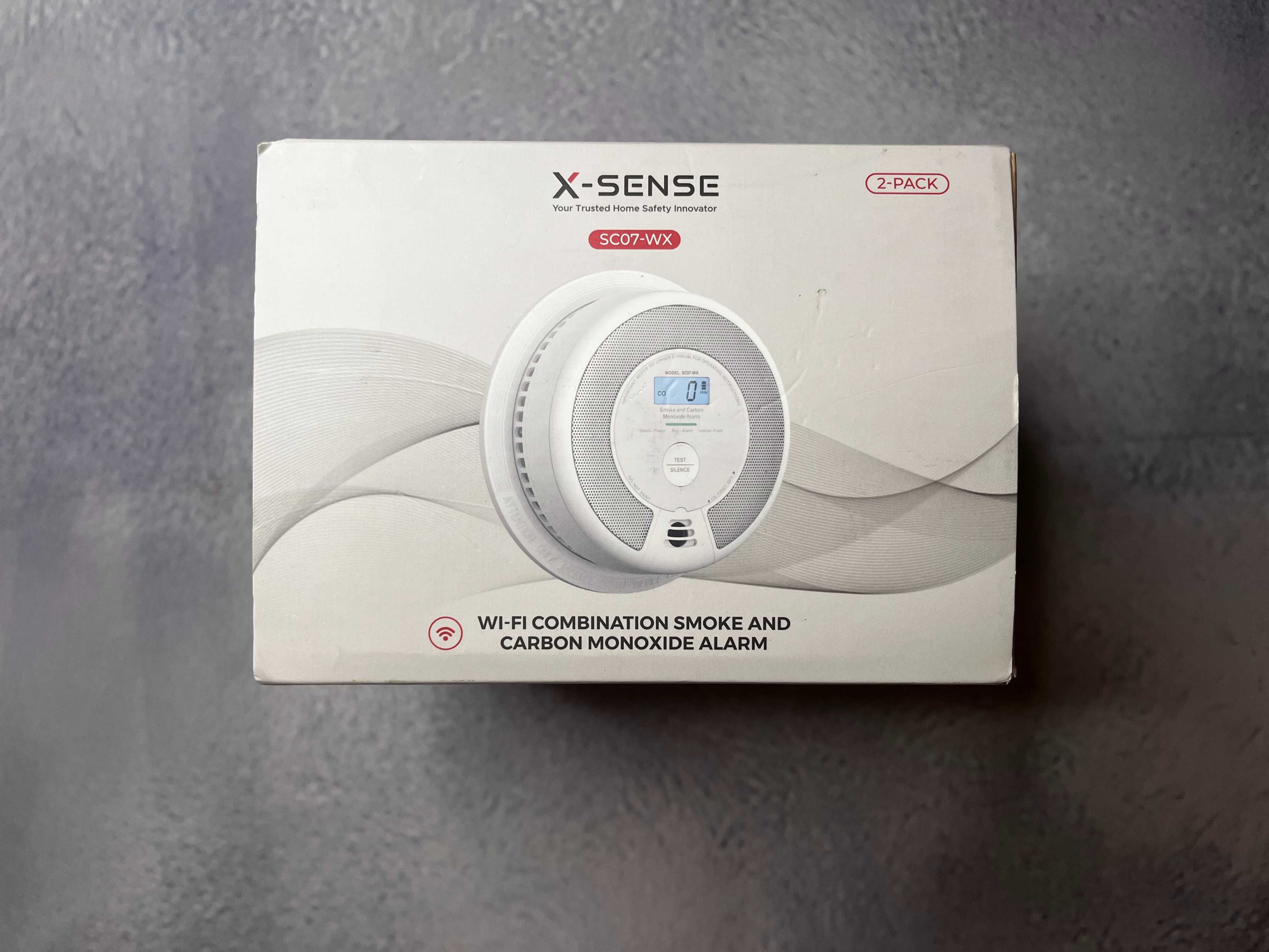 Czujnik dymu i tlenku węgla Wi-Fi X-Sense SC07-WX, 2 szt.