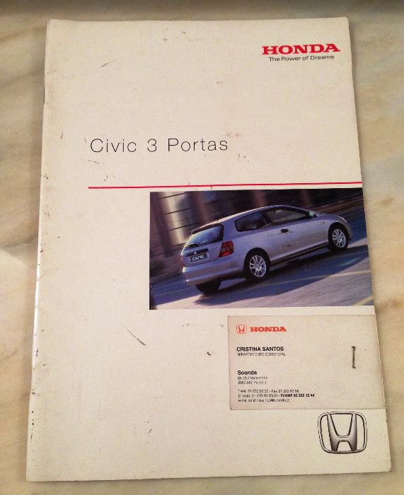 Catalogos de Viaturas Automóveis Citroen C3 Honda Civic Seat Ibiza