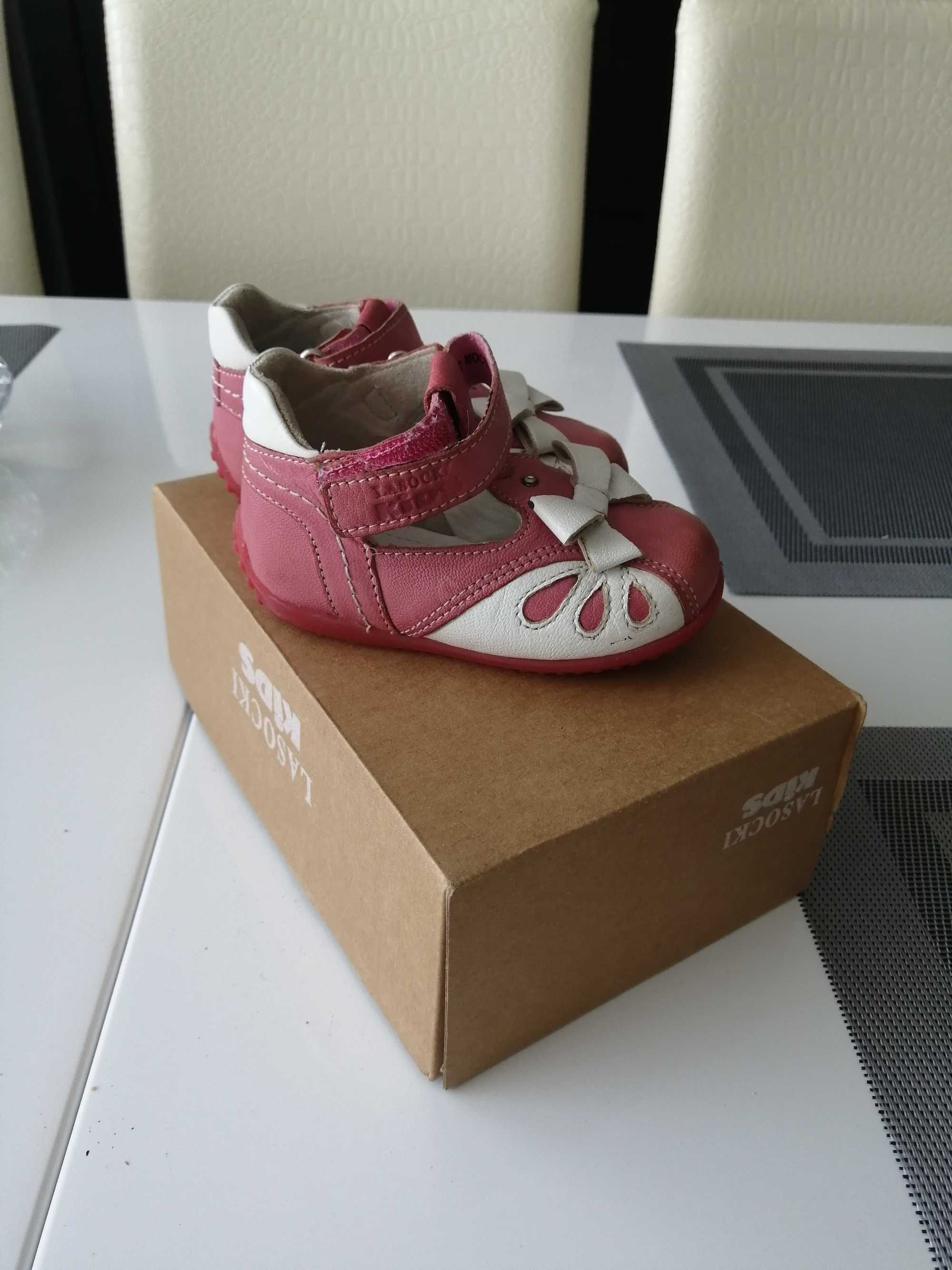 buty LASOCKI KIDS dziecięce dziewczęce różowe rozmiar 20 buciki skóra