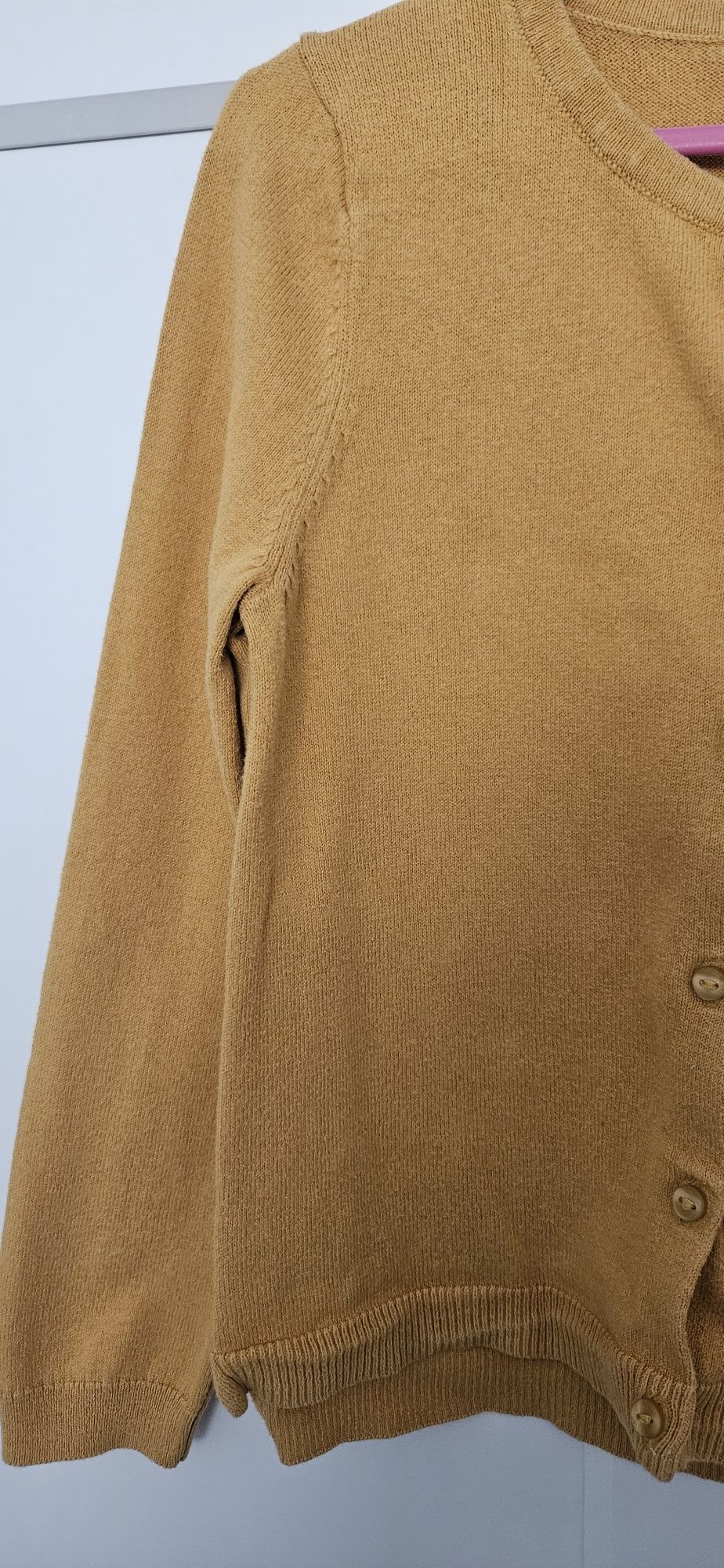 H&M cienki bawełniany kardigan sweterek zapinany na guziki r. 122/128