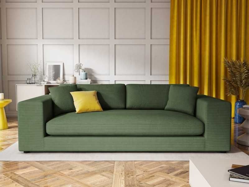 Sofa kanapa 4-os sztruks Tendance Christian Lacroix dł.262cm zielona