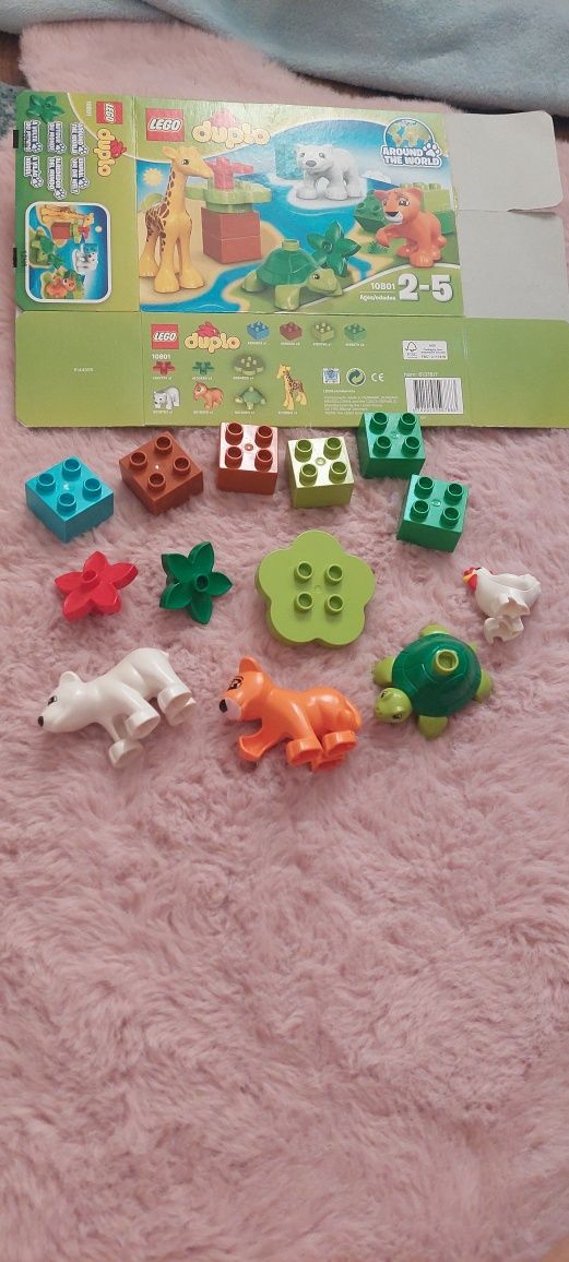 Klocki LEGO 10801 Duplo Zwierzątka tygrys żółw niedźwiedź polarny kura