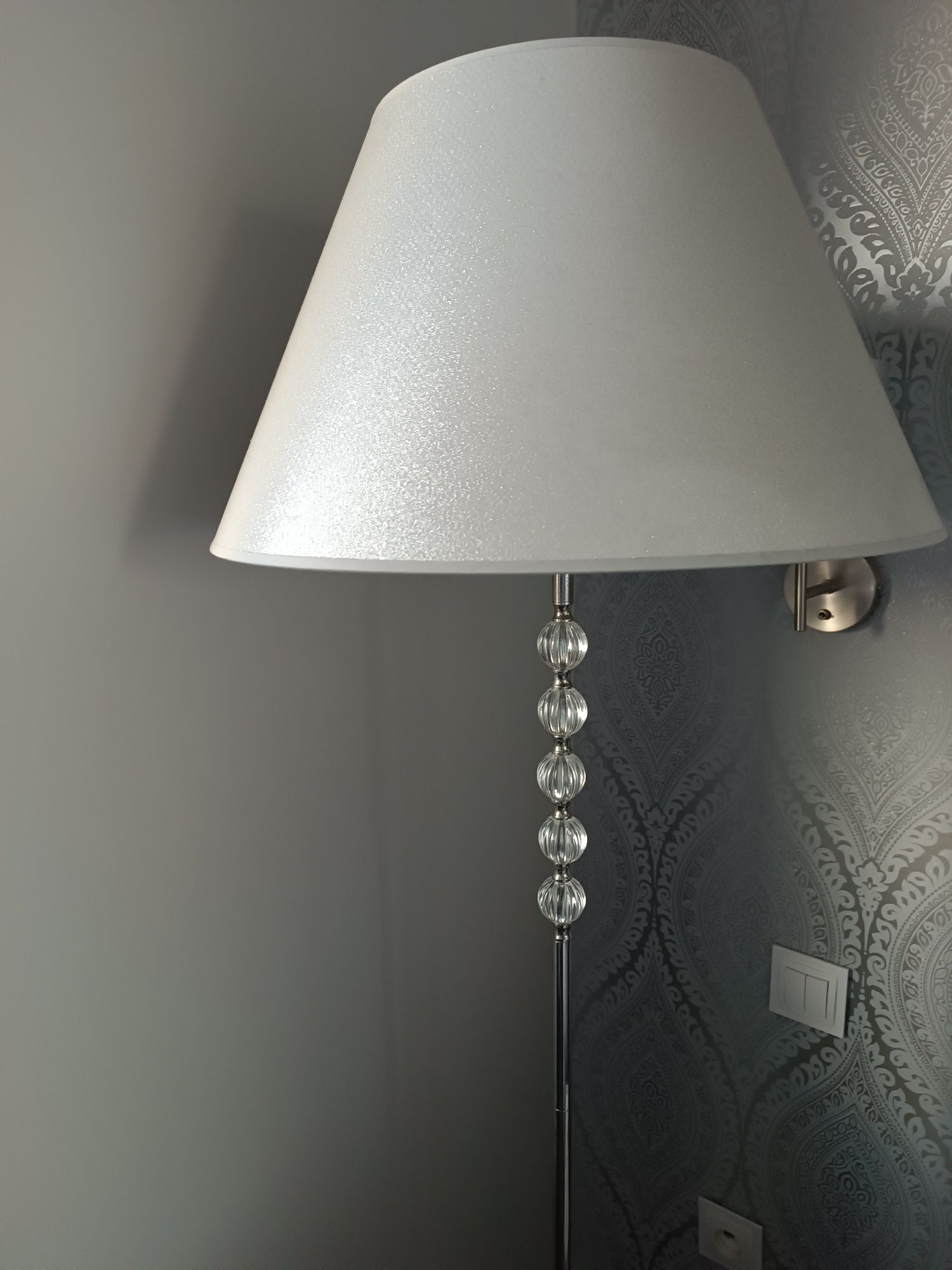 Piękna lampa stojąca Glamour kryształy