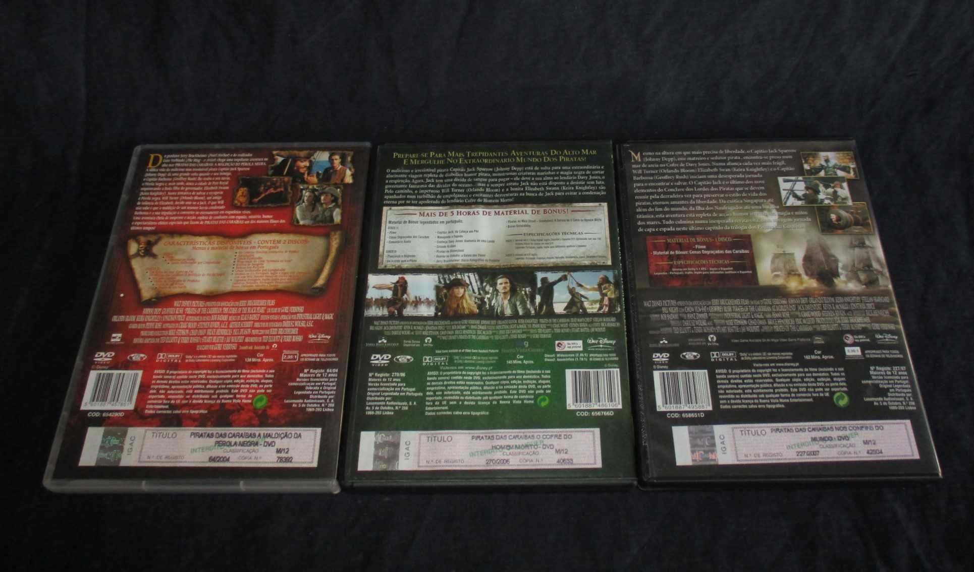 DVD Filmes Piratas das Caraíbas Edição de Colecionador Especial