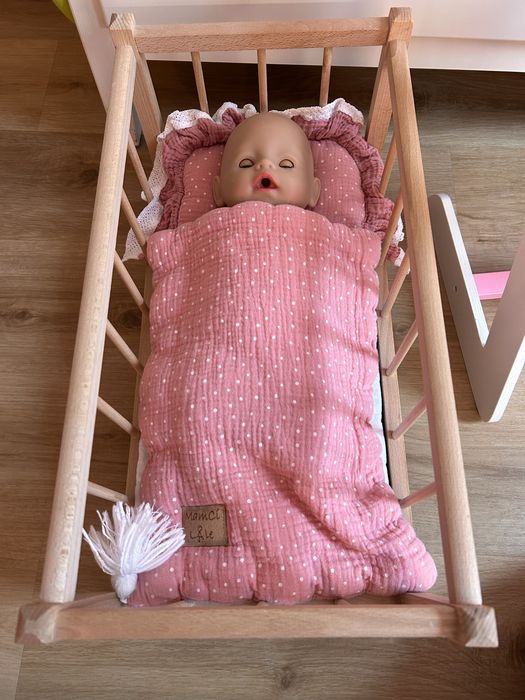 Zestaw lalka baby born krzeselko lozeczko akcesoria ubranka