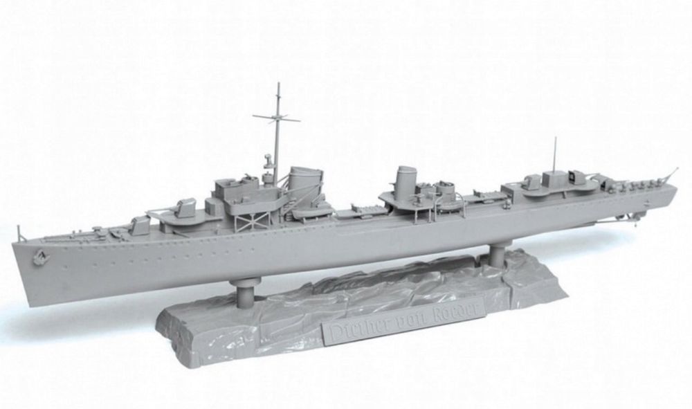 Model statku zvezda 9043 niemiecki niszczyciel Z-17 Diether von Roeder