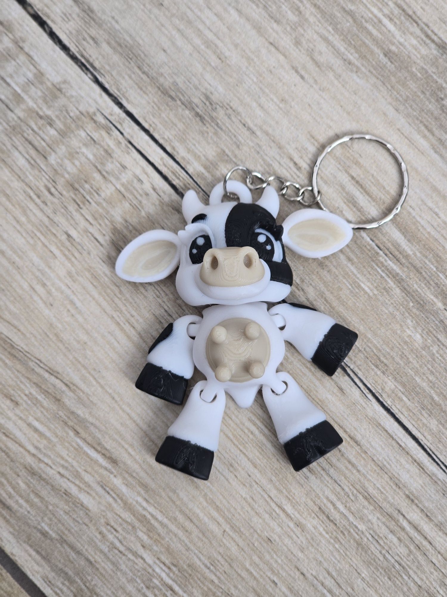 Uroczy Breloczek Krówka - Brelok Druk 3D Keychain