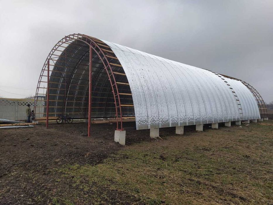 Ангар арочний каркасний від 2100 грн. Зерносклад під ключ по Україні