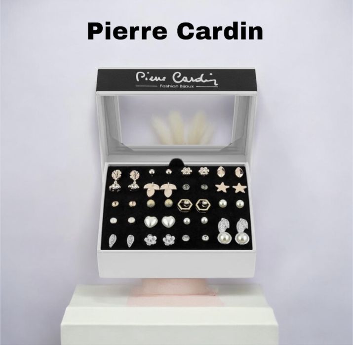 Zestaw 20 par kolczyków Pierre Cardin oryginalne biżuteria kolczyki