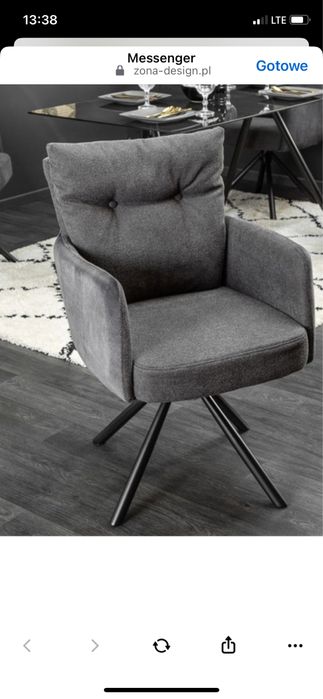 6 krzesel Astrid antracyt