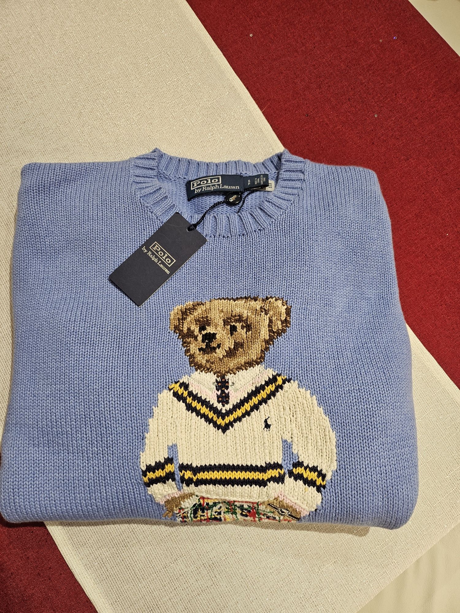 OKAZJA!!! Polo Ralph lauren męski sweter roz  L