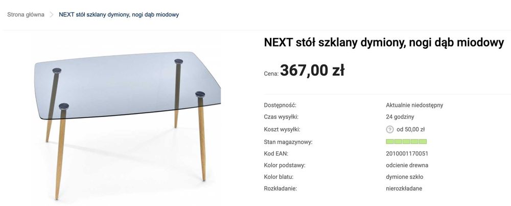 Stół jadalniany, biurko 130x80