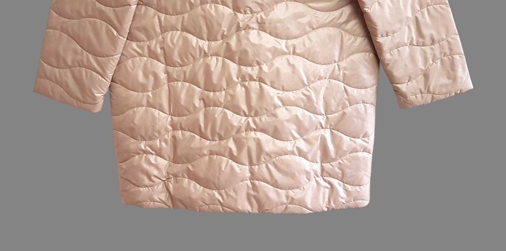 Damska lekka pikowana kurtka wiosenna jesienna pudrowy róż Polwar 40/L