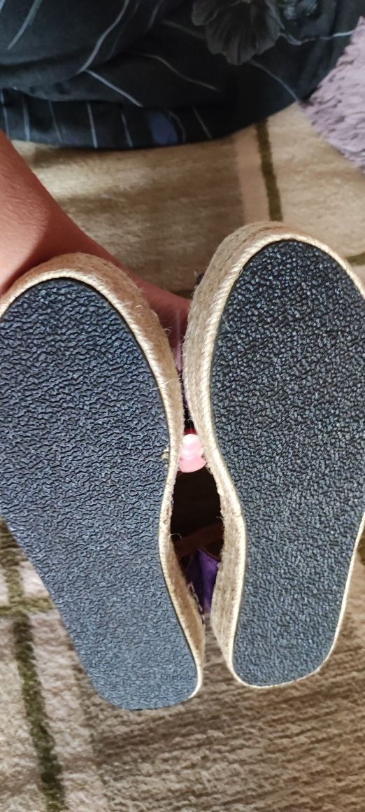 Fioletowe nowe espadryle 35 ćwieki