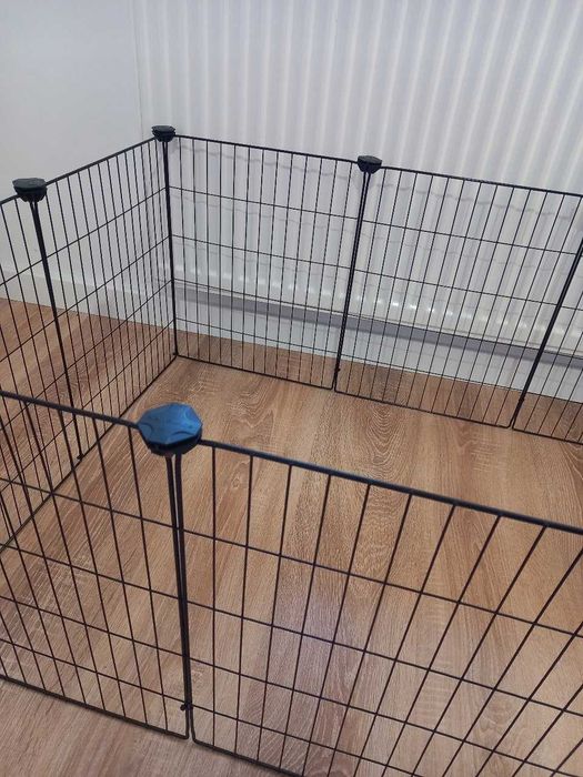 Klatka Kojec Dla Małych Zwierząt Zagroda 46x143x73 Cm Wybieg Siatka