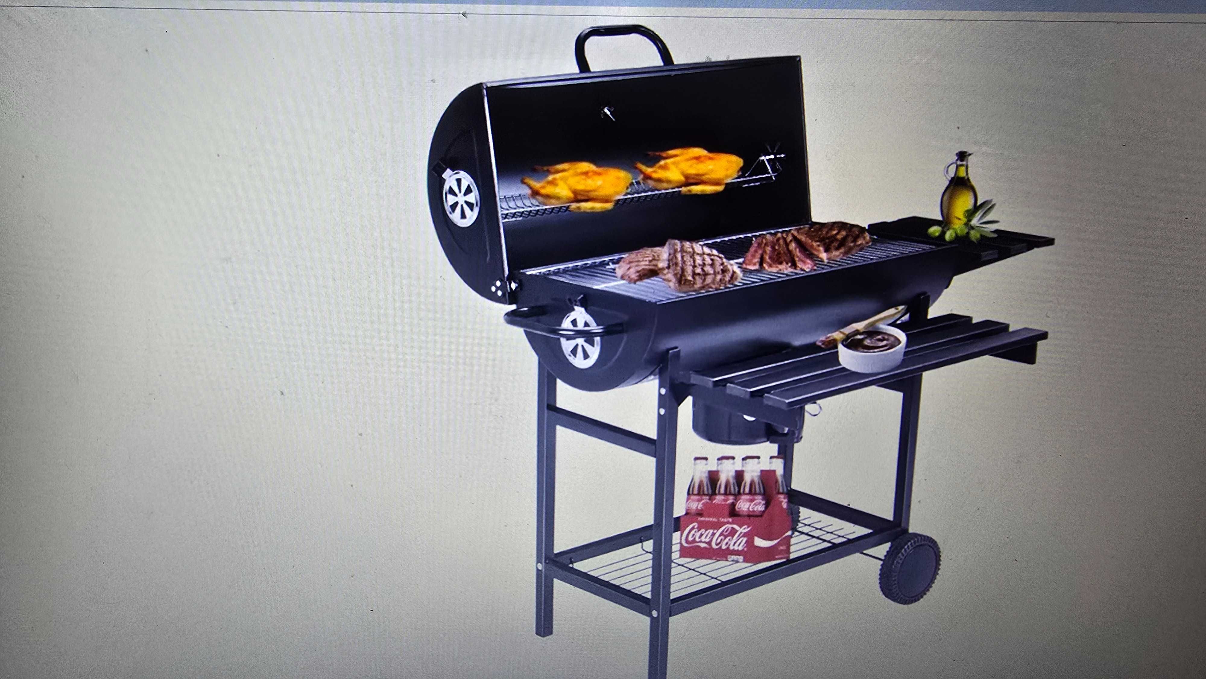 grill węglowy z klapą wędzarnia SCB 23