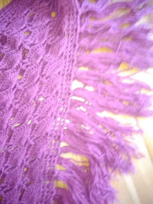 Chusta wełna ręcznie robiona z PRL Kolekcjoner Extra design