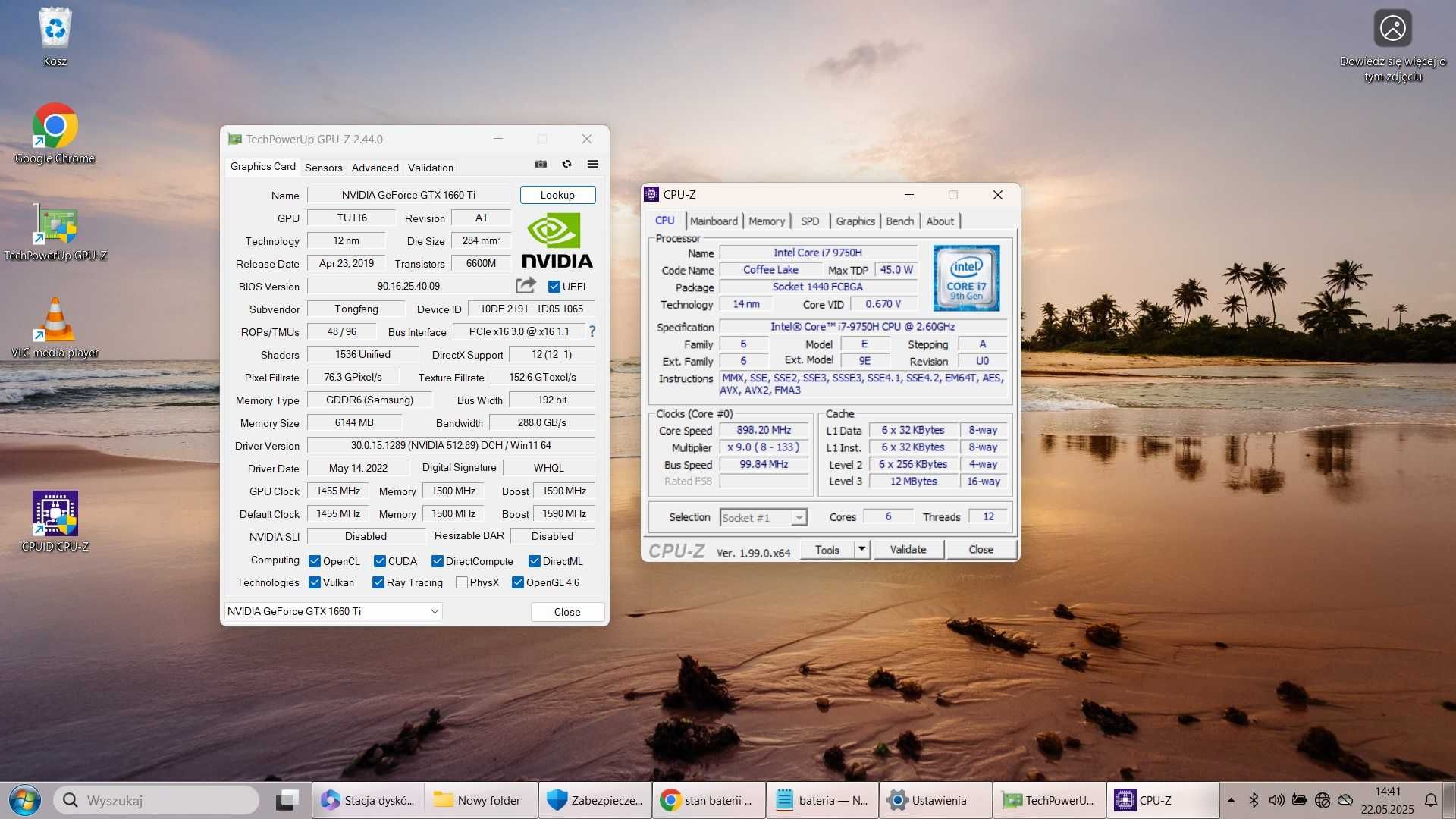 Laptop Hiro 7166 matryca 144Hz / i7 9750h / 1660Ti 6gb / 16gb DDR4