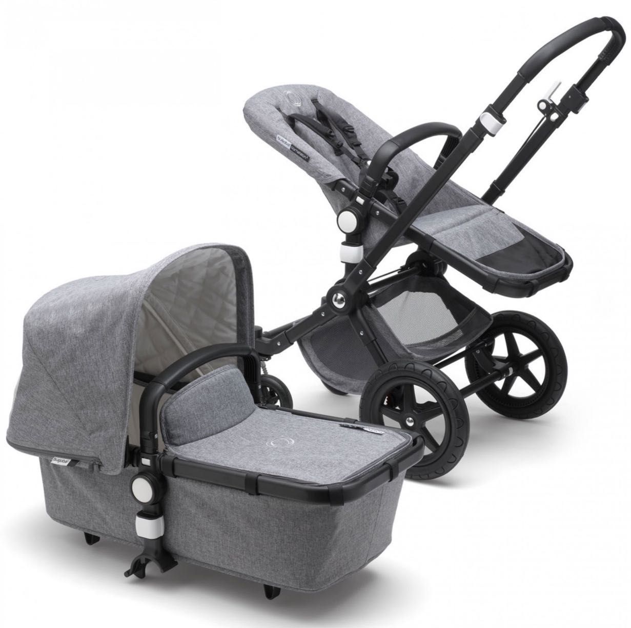 Bugaboo Cameleon 3 Plus Black/Grey Melange з текстилем classic