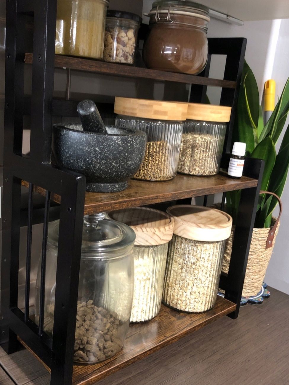 Półka Kuchenna Łazienkowa Bambusowa Regał Organizer Na Blat Loft