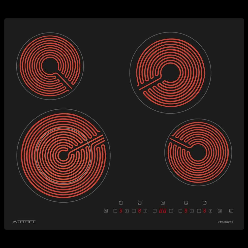 Placa Vitrocerâmica de Encastre 4 zonas Jocel