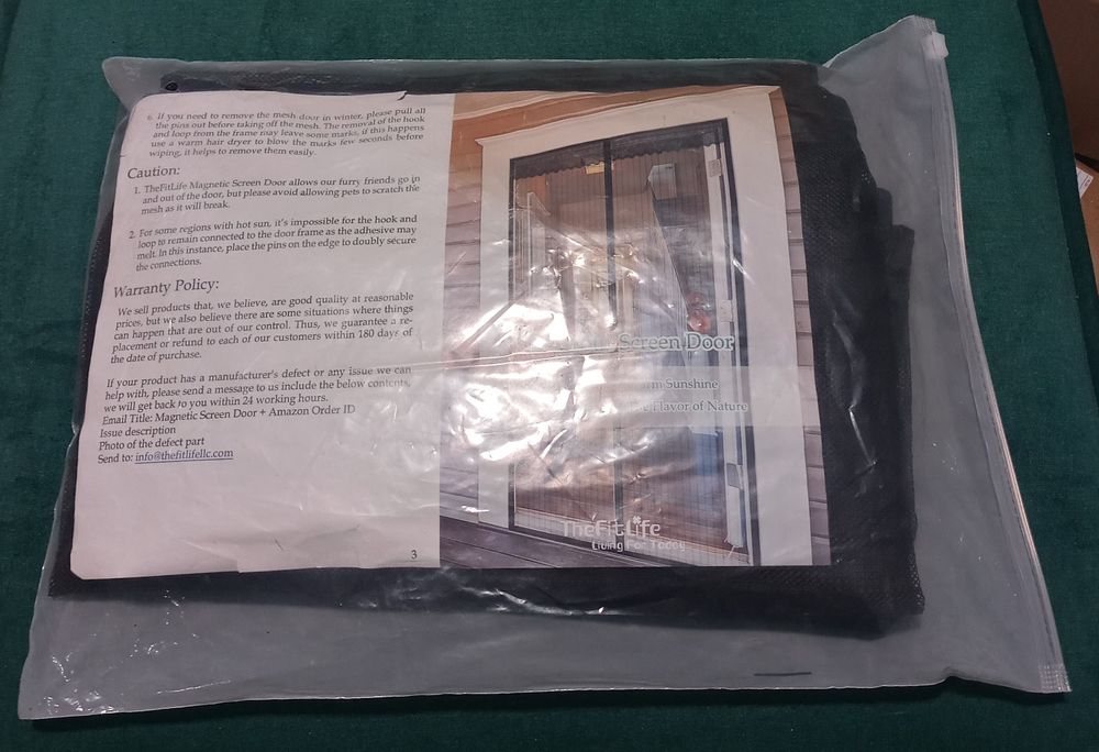 Moskitiera na drzwi, siatka magnetyczna 100x210