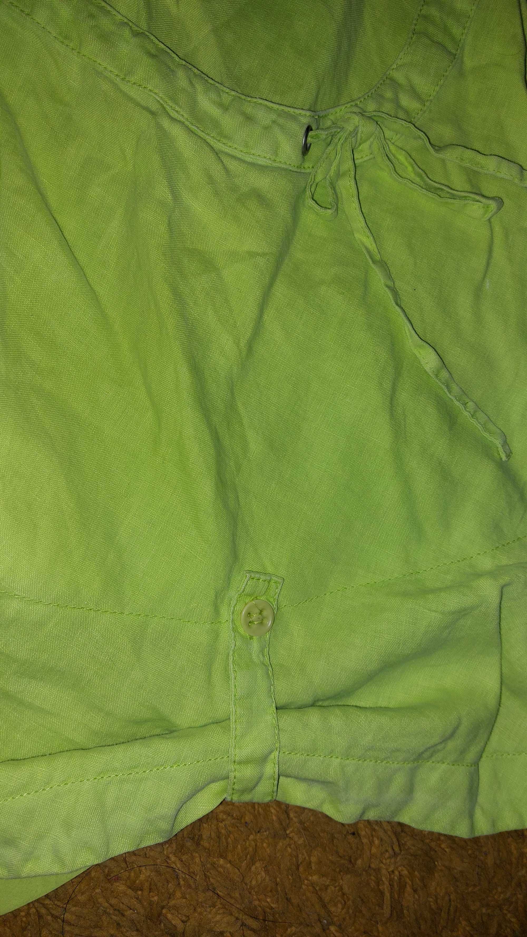 Lniana spodnica Tatuum zielona limonkowa