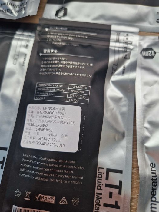 Рідкий метал LT-100 LT Cooling Liquid Metal  128W/mk