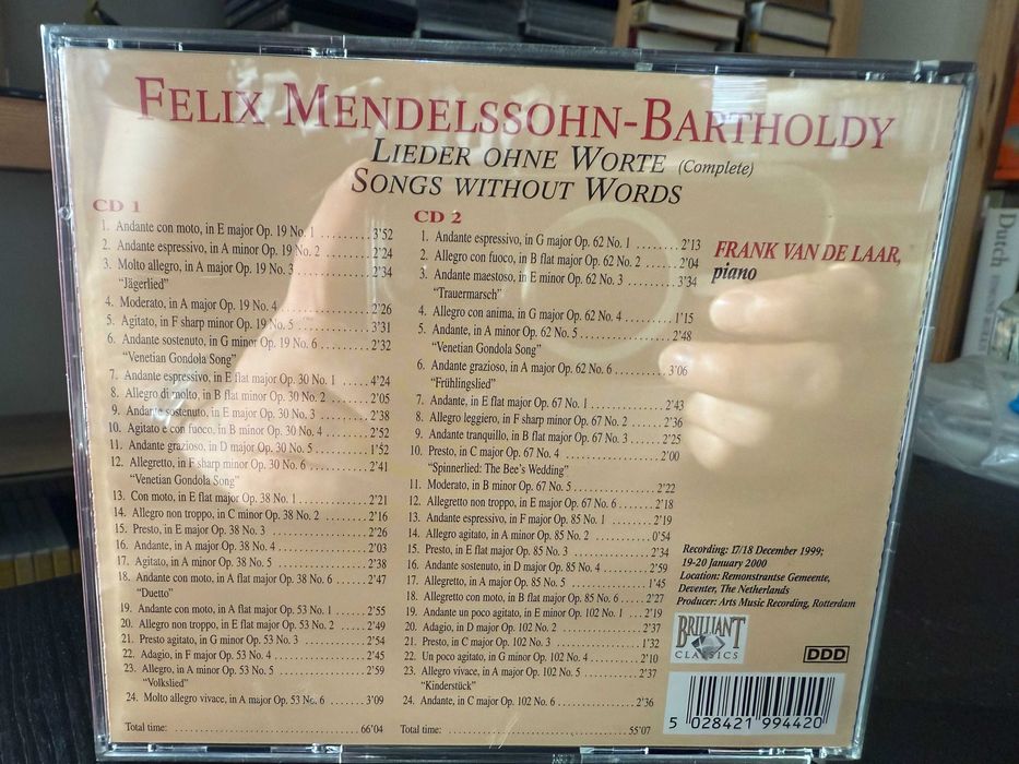 Mendelssohn – Lieder Ohne Worte – Frank Van de Laar