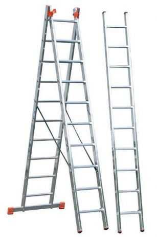 Лестница алюминиевая 3-х секц 3х6 3х7 3х8 3х9 3х10 3х12 3х14 Драбина