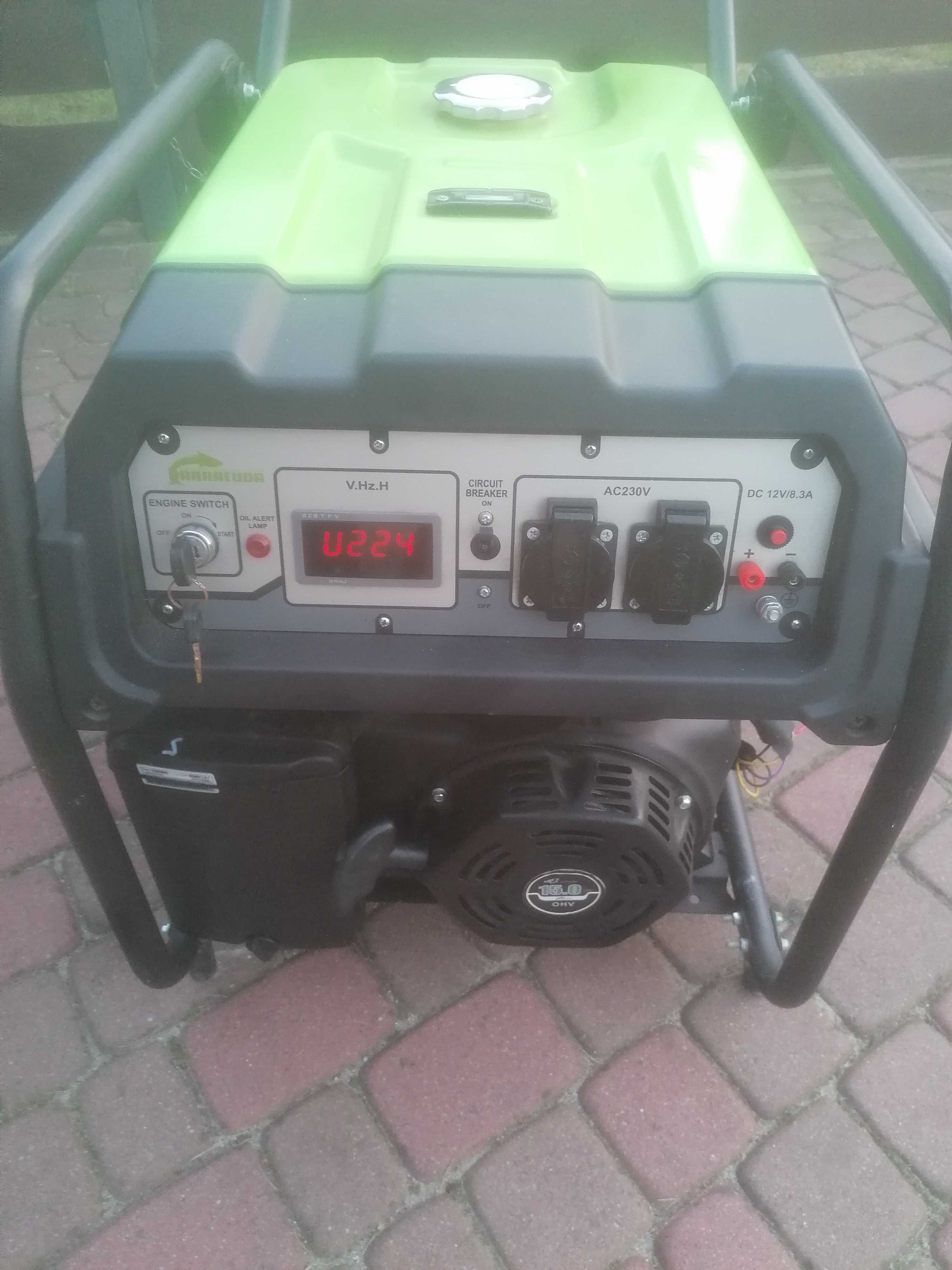 Agregat prądotwórczy 9kVA 1F Barracuda 7000z rozruchem elektrycznymAVR