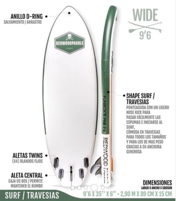 Stand Up Paddle  Funbox Pro 9′6 Wide