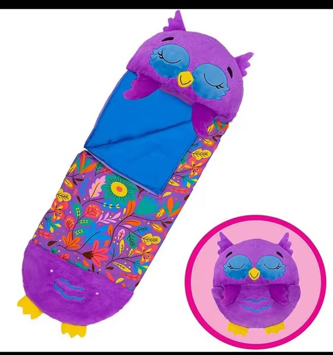 Śpiwór śpiworek dziecięcy sowa poduszka NOWY