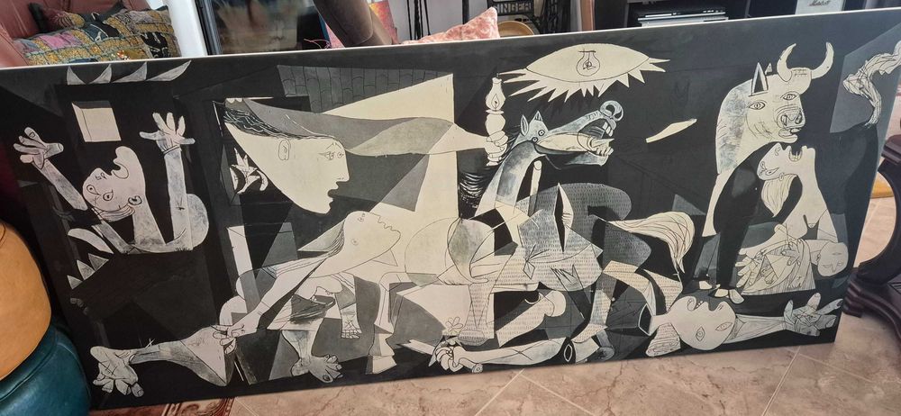 Quadro GRANDE Guernica Pablo Picasso em Tela Algodão Impressa 167x74cm