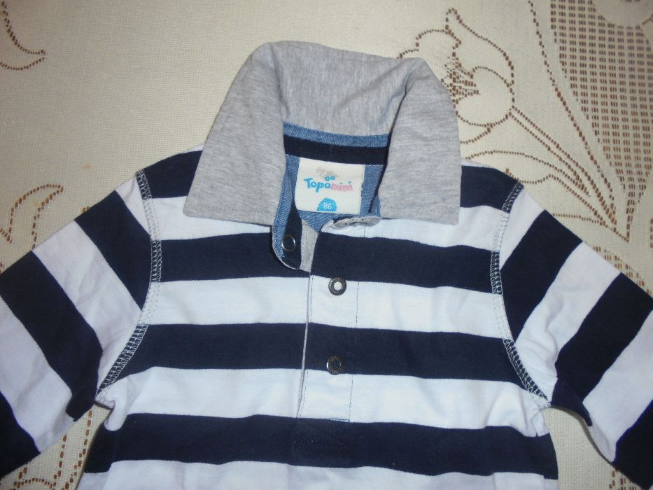 Pięknie prezentująca się koszulka polo z długim rękawkiem