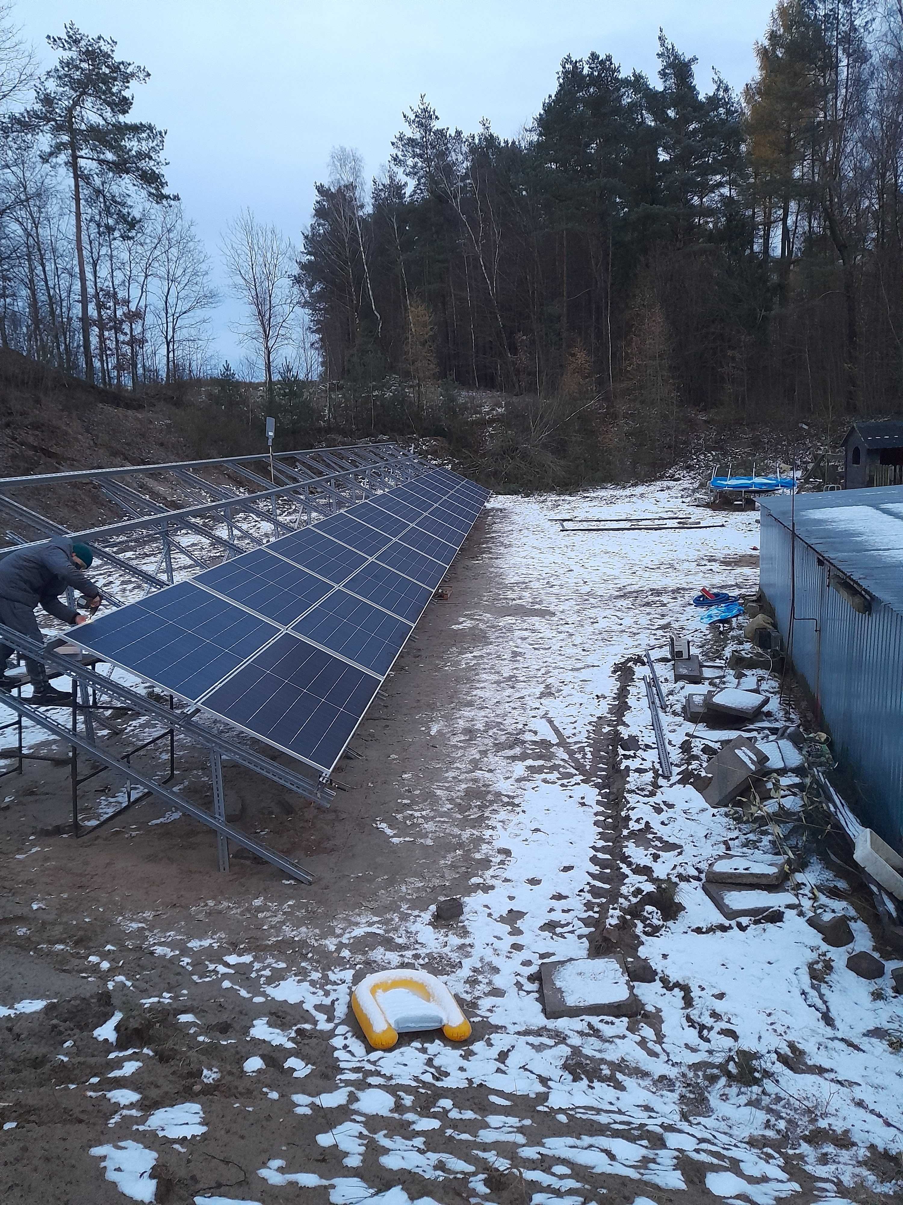Fotowoltaika hybryda DEYE grunt  10kwp +ME 16KWh .UPS 3 fazy