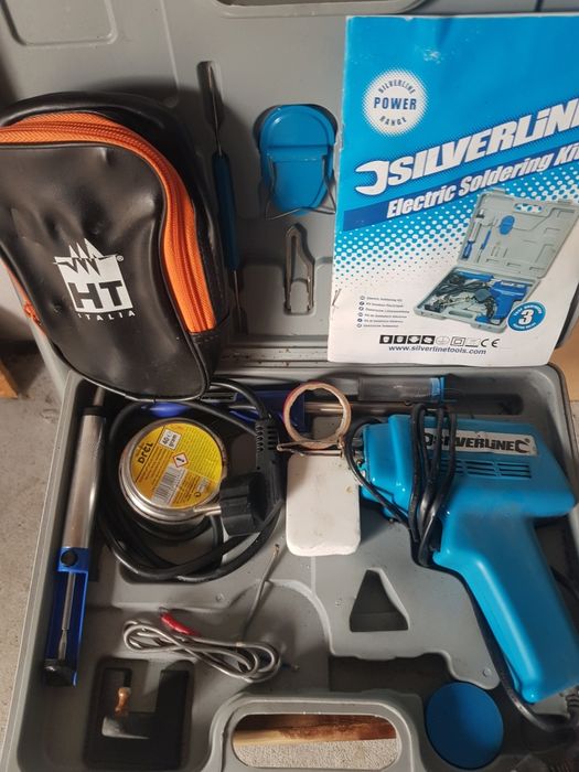 Lutownice Silvecrest + dodatki lupa odsyłacz cyna kalafonia