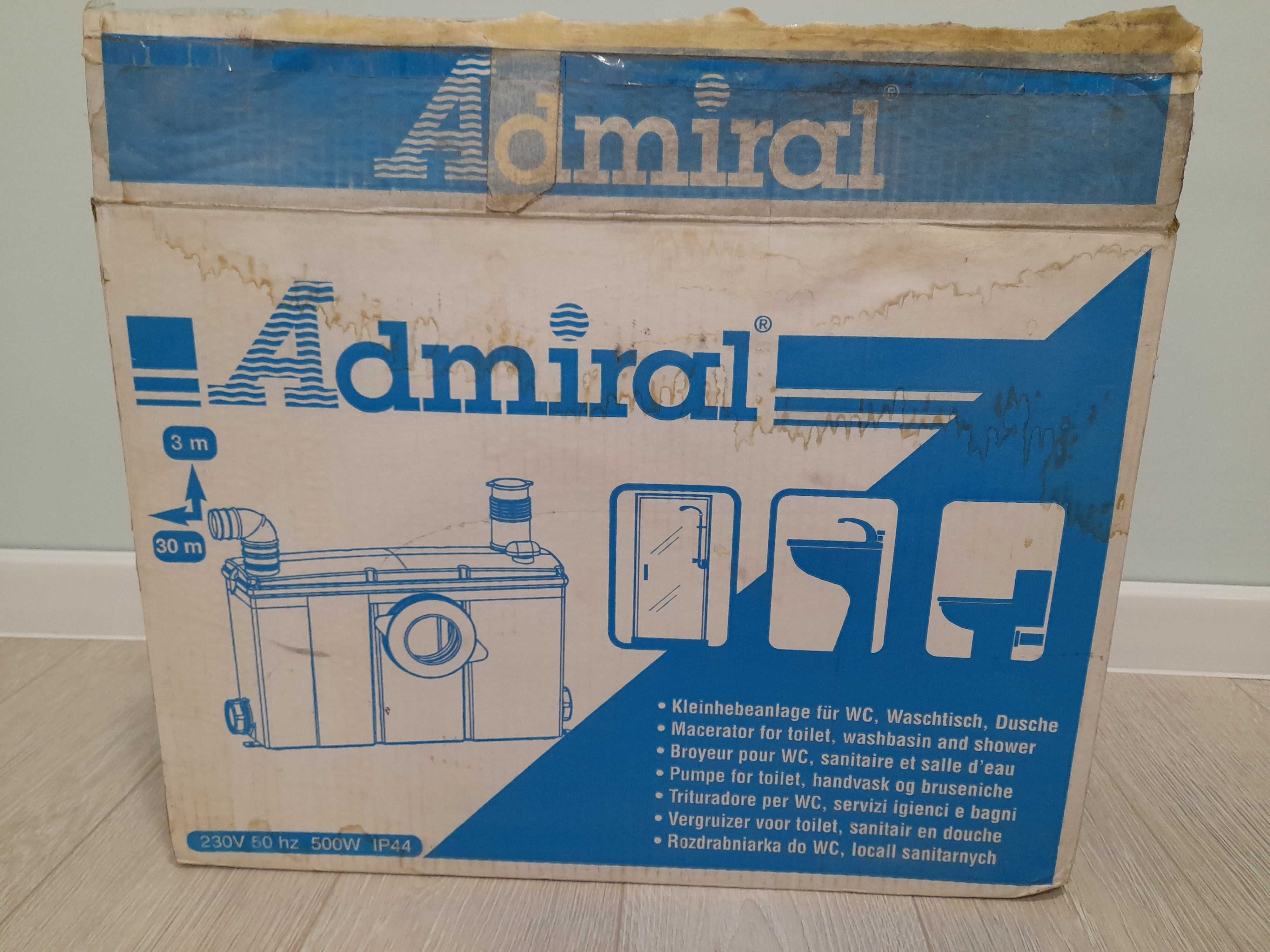 Admiral przepompownia pompa 230V 50Hz 500W  IP44 rozdrabniarka wc