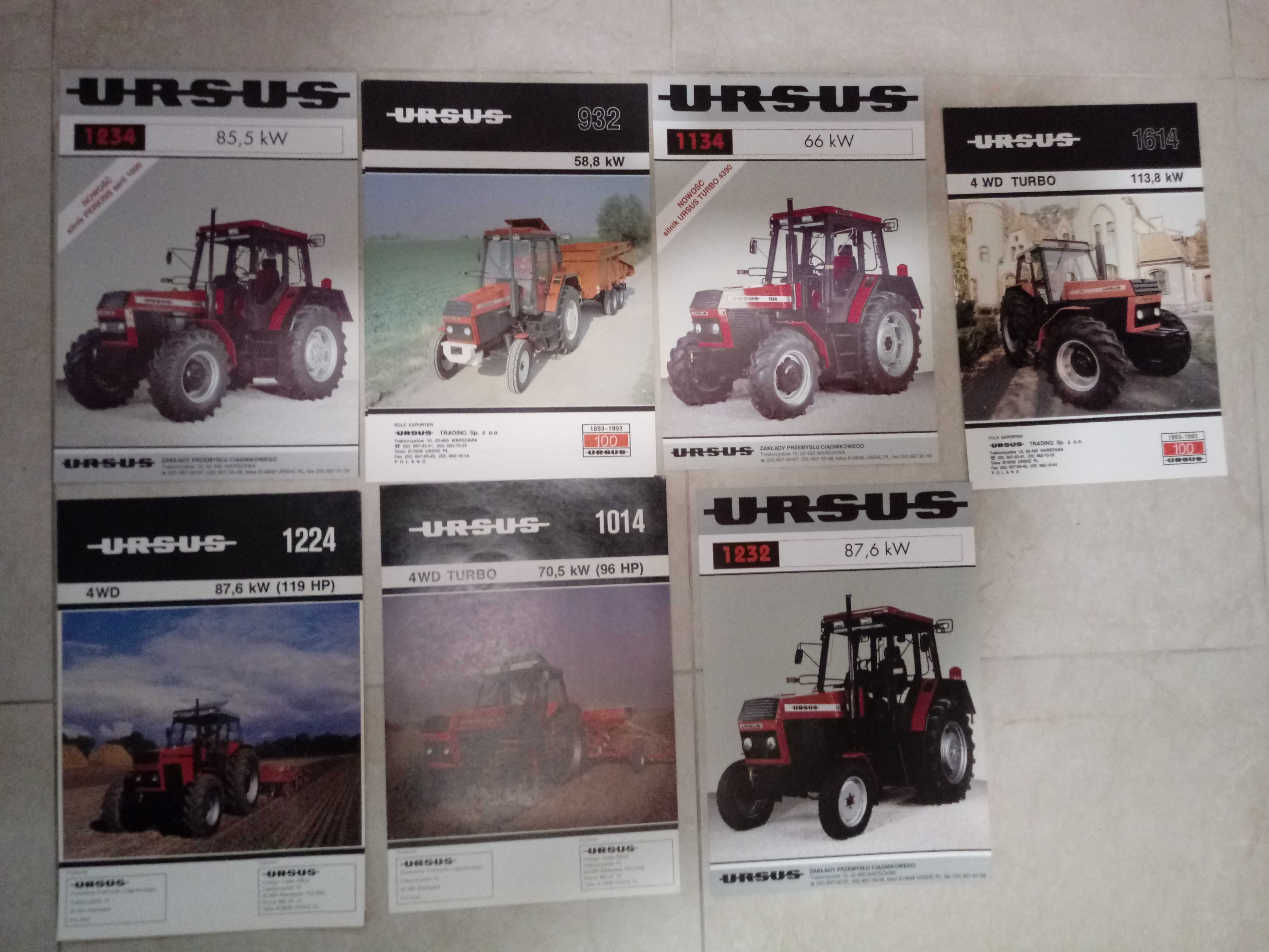 Prospekt URSUS zestaw 7 sztuk bez płyty CD seria ciężka