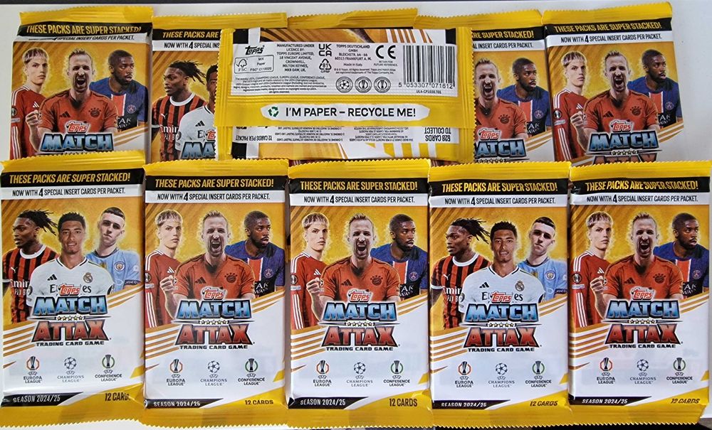 20 X saszetka Match Attax 2024/25  Champions League 2025 karty 240 szt
