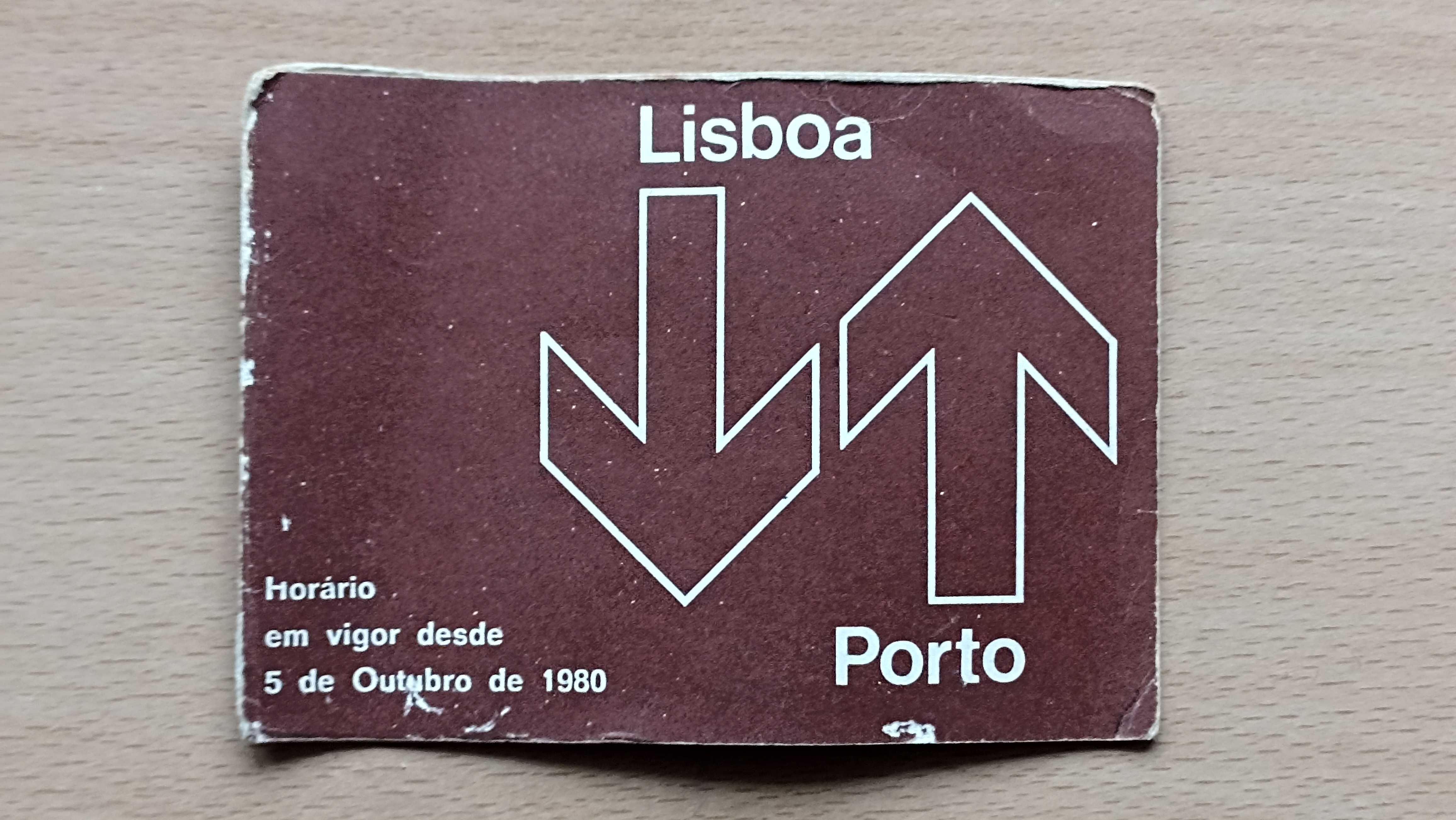 Horário CP dos Comboios de Lisboa-Porto de 1981