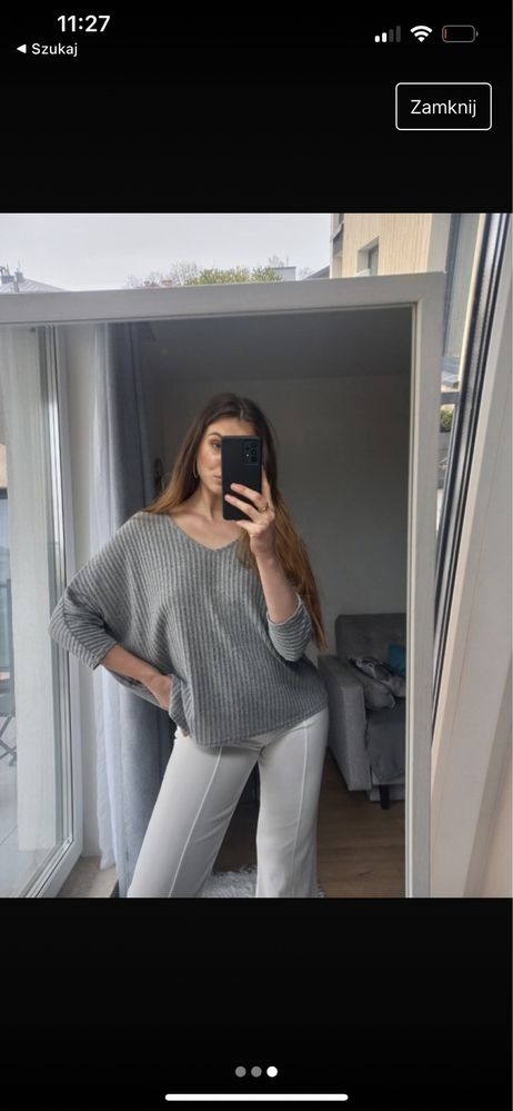 Szary sweter bluzka New Look M